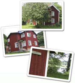 Tre av Risebos stugor